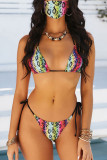 Fashion Sexy Print Frenulum Swimwears