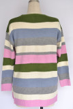 Fashion Street Striped Split Joint Tops