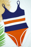 Fashion Vacation Solid Split Joint Swimwears