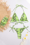 Fashion Sexy Print Frenulum Swimwears