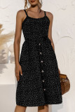 Fashion Casual Print Split Joint Spaghetti Strap A Line Dresses