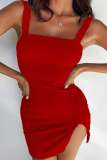 Sexy Solid Backless Pullovers Strap Dress Dresses