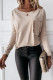 Fashion Casual Solid Split Joint O Neck Tops