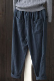 Fashion Casual Solid Loose High Waist Harlan Bottoms