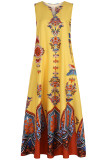 Fashion Sexy Print V Neck Printed Dresses