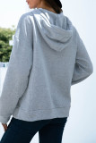 Fashion Casual Solid Split Joint Hooded Collar Tops