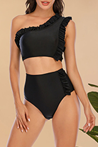 Fashion Sexy Solid Split Joint Swimwears