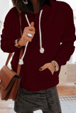 Fashion Casual Solid Split Joint Hooded Collar Tops