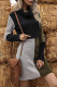 Fashion Street Solid Split Joint Turtleneck A Line Dresses