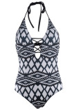Fashion Simplicity Print Frenulum Swimwears