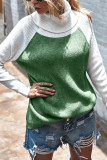 Fashion Casual Solid Split Joint Turtleneck Tops