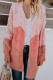 Fashion Street Patchwork V Neck Outerwear
