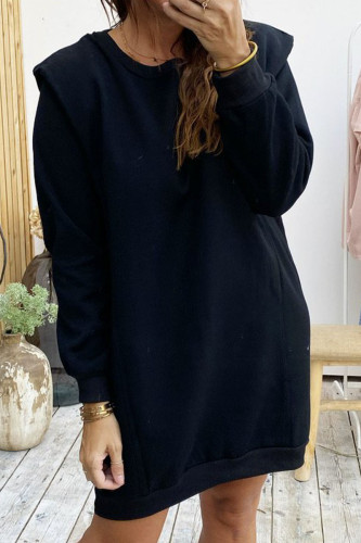 Fashion Casual Solid Split Joint O Neck Pencil Skirt Dresses