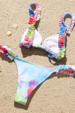 Fashion Sexy Patchwork Frenulum Swimwears