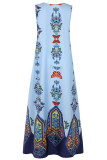 Fashion Sexy Print V Neck Printed Dresses