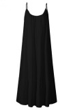 Fashion Casual Solid Split Joint Spaghetti Strap Princess Dresses