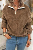 Fashion Casual Solid Split Joint Turtleneck Tops