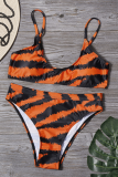 Vacation Print Contrast Swimwears