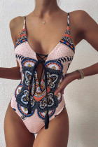 Fashion Sexy Print Frenulum Swimwears