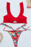 Fashion Simplicity Solid Split Joint Swimwears