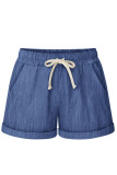 Fashion Casual Solid Frenulum Loose Mid Waist Bottoms