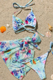 Fashion Sexy Print Frenulum Swimwears