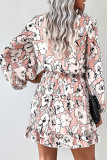 Fashion Casual Print Split Joint V Neck A Line Dresses