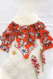 Fashion Vacation Print Split Joint Swimwears