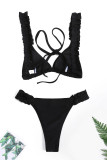 Fashion Sexy Patchwork Frenulum Swimwears