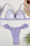 Fashion Simplicity Solid Split Joint Swimwears