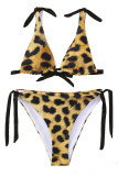 Fashion Sexy Print Frenulum Swimwears