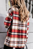 Fashion Daily Adult Plaid Cardigan Turndown Collar Tops