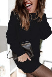 Fashion Casual Solid Split Joint O Neck Pencil Skirt Dresses