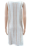 Fashion Vacation Solid Hollowed Out Swimwears Cover Up