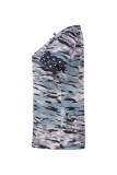 Casual Street Camouflage Print Hollowed Out Split Joint V Neck T-Shirts