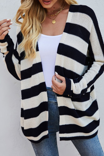 Fashion Street Striped Split Joint Tops