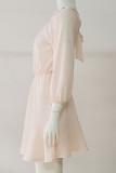 Fashion Street Adult Solid Split Joint Half A Turtleneck Long Sleeve Mini A Line Dresses