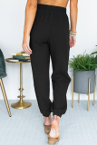 Casual Solid Split Joint Pocket Loose Mid Waist Harlan Solid Color Bottoms