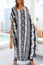 Fashion Vacation Print Split Joint Swimwears Cover Up