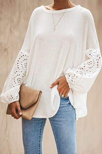 Fashion Street Solid Split Joint Oblique Collar Tops
