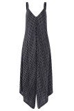 Fashion Casual Striped Split Joint Spaghetti Strap Loose Jumpsuits