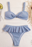 Fashion Sexy Solid Split Joint Swimwears