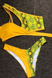 Fashion Sexy Animal Print Split Joint Swimwears