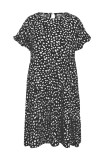 Fashion Street Print Flounce O Neck Printed Dress Dresses