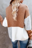 Fashion Street Striped Pullovers Half A Turtleneck Tops