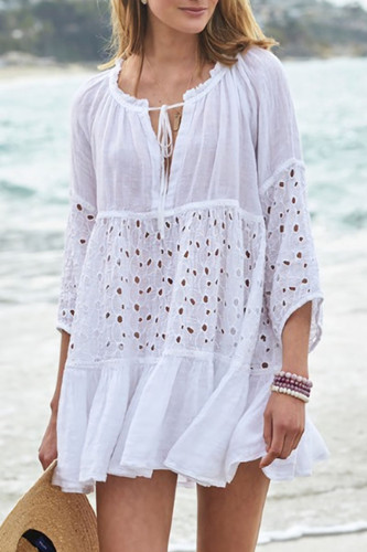 Fashion Vacation Solid Hollowed Out Swimwears