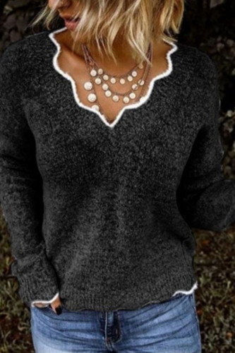 Fashion Street Solid V Neck Tops