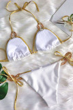 Fashion Sexy Solid Frenulum Swimwears