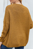 Fashion Casual Solid Split Joint V Neck Tops