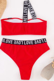 Fashion Sexy Print Split Joint Swimwears